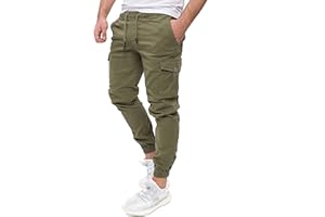 PITTMAN Darius - Herren Cargo Hose - Baumwoll Cargohosen - Cargo Jogger