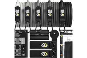 GJELEMENTS Bandas Elásticas de Musculación - Gomas Elásticas Premium - Cintas de Resistencia - Entrenamiento de Fuerza, Culturismo, Deporte, Fitness, Pilates