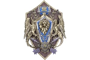 Nemesis Now World of Warcraft Alliance väggplakett 30 cm, blå, officiell World of Warcraft Merchandise, speluppvisningsdel, gjuten i finaste harts, handmålad