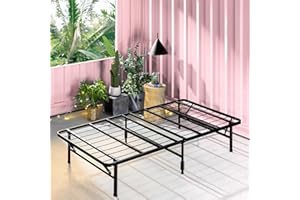 Zinus 35 cm SmartBase Base per Materasso ad Assemblaggio Zero, Telaio del Letto a Piattaforma in Metallo, Per adulti, Bambini e Teenager, Spazio di Archiviazione Sotto al Letto, 80 x 190 cm, Nero