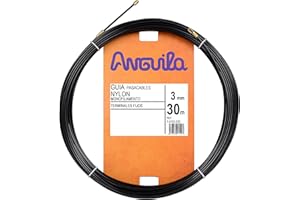 Anguila | Guía Pasacables | Terminales Fijos | Monofilamento | Nylon | Color Negro | Diámetro 3mm | 30 Metros
