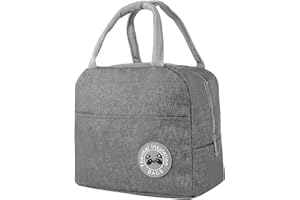 Hemiks Bolsa Termica Porta Alimentos, 6 L Bolsa Comida Trabajo Portátil Fiambreras Comida Trabajo Bolsa Almuerzo para Escuela Oficina Picnic