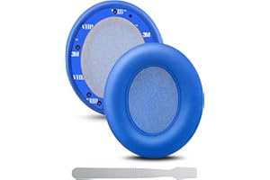 Link Dream Cuscinetti Auricolari Di Ricambio per Beats Studio 3 e Studio 2, Cuscinetti per Cuffie con Morbida Pelle Proteina/Memory Foam/Nastro Adesivo Forte (Blu)
