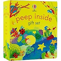 Peep Inside 6 Books Collection Box Set by Usborne (Zoo, Animal