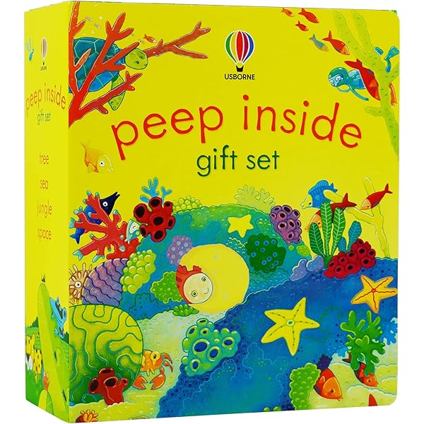 Peep Inside 6 Books Collection Box Set by Usborne (Zoo, Animal