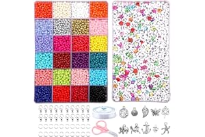 ZESNICE 1400 Pcs Letter Beads for Friendship Bracelets Making Kit, Alphabet A-Z for Jewelry Making with Smile Face Number, Gifts for Teenage Girls Friend, 4x7mm White Round (Bracelet Making kit)