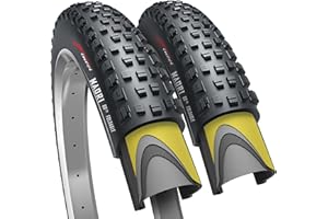 Fincci Pair 29 x 2.25 Tyre Mountain Bike - 29 inch Tyres Mountain Bike 57-622 - 29er Puncture Proof Bike Tyres with 1mm Nylon Puncture Protection for Cycle on Electric & Folding & Road Bikes