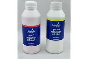 Bluelab pH 4.0 + 7.0 500ml Eich-Flüssigkeit Kalibrier-Lösung für Mess-Geräte pH-Elektroden Puffer-Kit Wert-Tester Prüfer (500ml, PH 4.0 + 7.0)