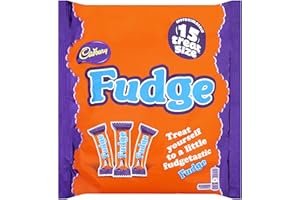 Cadbury Fudge Treatsize Chocolate 15 Bar Multipack, Rich Chocolate and Creamy Fudge, Perfect for Trick or Treat Gifts or Halloween Party, 202g (Pack of 1)