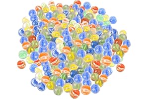 ARSUK Glasmurmeln 170 Stück Katzenauge Ø16mm – Bunte Murmeln Rot, Blau, Gelb, Grün – Großpackung (~955g) für Murmelspiele, Murmelbahn, Basteln & Dekoration
