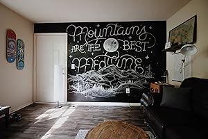 ‎KAROFOILFIX Tafelfolie magnetisch | Meterware Farbe: schwarz | 40 Größen | beschreibbar, abwischbar, magnetisch | KreideTafel Folie Magnet | selbstklebend stark | für Hoch- und Querformat (250x100cm)