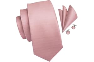 Hi-Tie Mens Tie Set Silk Necktie Woven Paisley Ties with Pocket Square Cufflinks Set for Wedding Party