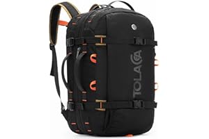 ‎TOLACCEA Tolaccea Reiserucksack, Handgepäck Rucksack Flugzeug, TSA-Freundlicher Laptop Rucksack 15,6 Zoll, Erweiterbar 40L auf 50L, Weekender Herren für Reise Wandern Camping