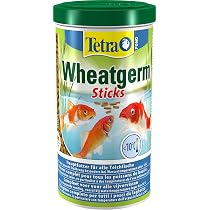 Tetra Pond Wheatgerm Sticks - Nourriture Pour Poissons De Bassin En Eau Froide (<10°C) - Riche En Germes De Blé - 1L