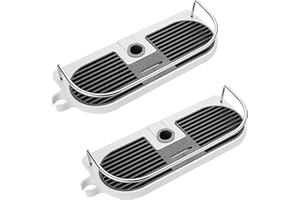 FIISAYL Estanteria Baño Jabonera Ducha Estante Ducha sin Taladro Repisas para Baño Pared Baldas Rinconera para Barras de Ducha de 24mm-25mm Negro & Blanco 2 unidad