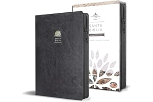 Biblia Reina Valera 1960 letra grande. Símil piel negra, cremallera, tamaño manu al / Holy Bible RVR 1960. Handy Size, Large Print, Leathersoft, Zipp