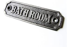 Jones & Grey VINTAGE STYLE CAST IRON DOOR SIGN - BATHROOM