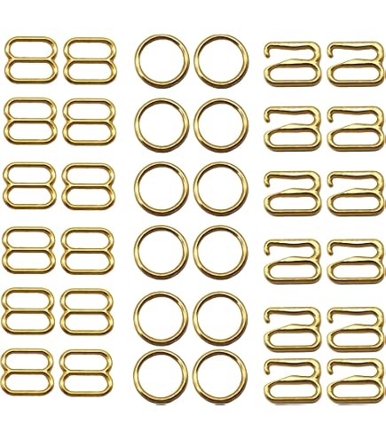 Kit 120 Ganci Reggiseno A 9 Swpeet, 4 Misure E 3 Colori (oro, Rosa, Argento) In Lega Di Zinco Per Lingerie E Bikini