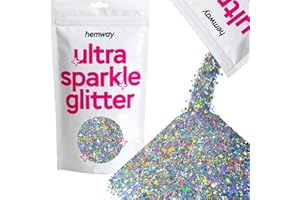 Hemway | Ultra Étincelle Festival de Mixed Glitter - 100 g/Argent Mix Holographic