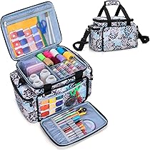 Teamoy Tas op wieltjes voor naaimachines, afneembaar op wielen met houten bodem, geschikt voor Singer, Brother en de meeste standaard machines en accessoires, paars (alleen tas