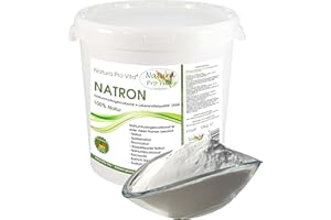 ‎NATURA PRO VITA Natron in Lebensmittelqualität Natronpulver besonders rein E500ii Natura Pro Vita Natron zum Kochen Backen Kosmetik Körperpflege Diät Zahnpflege Putzen und Wäschewaschen aluminiumfrei vegan 10kg Eimer