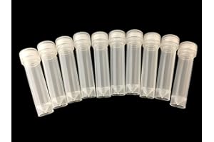 CONSUMABLES DIRECT 50 x 2ml Plastic Test Tube Vial Container - Clear Screw Cap with O Ring seal