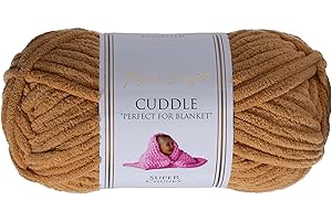 Utopia Crafts Cuddle Super Chunky Chenille-Garn zum Stricken und Häkeln, 100 g – 60 m, Beige