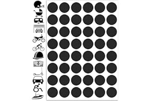 Biomar Labs® 48pcs x PVC Adesivi Set per Cerchioni Rifrangenti Reflective Segnaletici Riflettenti Sicurezza Notturna, Nero per Casco Passeggino Bicicletta Scooter Motocicletta Recinto la Barca D 62