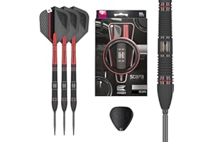 Target Darts Scope Steel Tip Swiss Point Darts, 90% Tungsten Dart Set | Steel Tip Dart, Red & Black Darts, Professional Dart Set with Swiss Points & Tool | Barrel 01/02/03/04 –21G/22G/23G/24G/25G