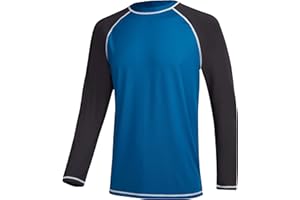 MILANKERR Mens Shirts UV Rash Guards Long Sleeves Quick Dry Swimming Top Surfing Sun Protection 50+ Diving Wetsuits Swimsuit