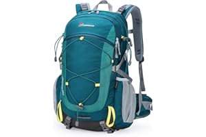 MOUNTAINTOP 40L Sac à Dos de Randonnée Homme Femme Sac à Dos Voyage avec Housse de Protection Contre la Pluie pour Voyage Camping Trekking, 55 x 35 x 25 cm