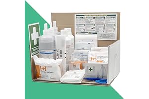 ONFARMA KIT DI REINTEGRO cassetta del pronto soccorso COMPLETO DI CARTELLO PRIMO SOCCORSO ricambio per cassetta medica pacco di medicazione SENZA MISURATORE DI PRESSIONE per 3 o più lavoratori D.M. 388 all.1