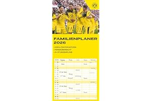 BVB Familienplaner 2026: Der Kalender für Fußball-Familien: Terminplaner mit 5 Spalten und den Stars des BVB. Ein Familien-Kalender mit viel Platz für Notizen. (Familienplaner Heye)