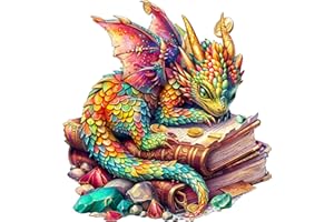 CHARMIBLE Puzzle in legno per adulti, 240 pezzi, puzzle irregolare a forma di animale, 34 x 32 cm, puzzle unico con scatola regalo in legno