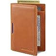 SERMAN BRANDS - Wallets for Men Slim Mens Leather RFID Blocking Minimalist Card Front Pocket Bifold Travel Thin