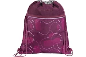 ‎COOCAZOO coocazoo Turnbeutel „Berry Bubbles”, rosa-pink, mit Reißverschlussfach und Kordelzug, reflektierende Elemente, Schlaufen zur Befestigung am Schulrucksack, 10 Liter, ab der 3. Klasse
