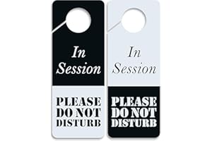 CLEVER SIGNS Business Design Do Not Disturb Sign - In Session, 2 Pack, Double Sided, Ideal for Offices, Online Sessions and Meetings, Online Classes, Home Offices, Counseling, Clinics, Therapy, Massage sessions