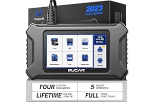 mucar Maquina Diagnosis Coche,CS4 Diagnosis Coche Multimarca con 5 Servicios Especiales(Aceite/EPB/SAS/TPMS/ETS)&4 Diagnósticos del Sistema(ABS/SRS/ECM/TCM), Obd2 Diagnosis Española Actualizada Gratis