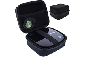 foto-kontor Tasche kompatibel mit DYMO Letratag 200B Etikettendrucker Schutzhülle Aufbewahrung Hülle Wasserabweisend Transporttasche mit Netzfach für Zubehör Schwarz