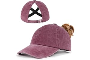 Zylioo S/M/L/XL/XXL czapka z daszkiem z kucykiem, sprany bałagan kok, czapka golfowa dla kobiet