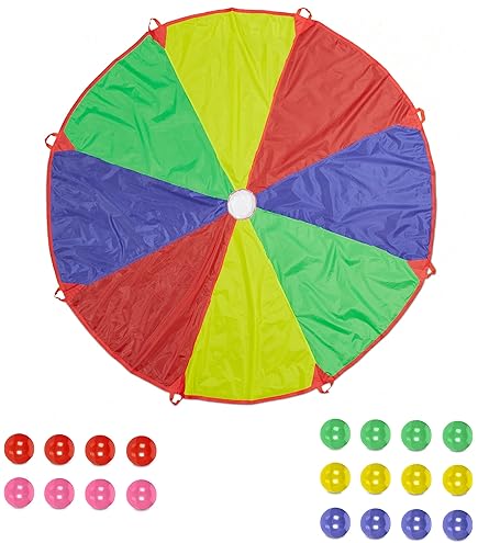 Parachute Arc-en-ciel Multicolore Pour Enfants, Jeu D'extérieur
