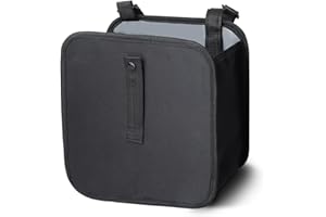 Roosea Car Bin Foldable Car Rubbish Bin Car Trash Bin for Car Hanging Auto Trash Bag Car Trash Can Litter Container Water Resistant Leak Proof Rubbish Container for Car, SUV, Truck, Minivan 7L