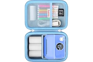 Supmay Tragetasche Kompatibel mit Hangrui/HiMont/GREENKINDER/Gofunly/ETIKEZ/TIATUA/MYSTILUCK Sofortbildkamera Kinder, Thermopapier für Kinder Sofortbildkameras Aufbewahrungstasche, Blau