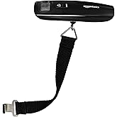 Amazon Basics - Bilancia digitale pesa valigie, 13 x 3.7 x 5.7cm, Nero