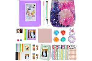 Risou Sofortbildkamera-Zubehörpakete für Mini 11 Sofortbildkamera mit Kameratasche/Buchalbum/Selfie-Len/Wandrahmen/Aufkleber/Stift. (Galaxis)