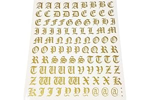 4R QUATTROERRE.IT Quattroerre Kit Lettres Adhésives Gothique, Doré, Gothic Or