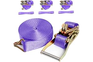 Savieva 4x5000kg Ratchet Straps with Hooks Heavy Duty 4mx50mm Tensioning Belts Ratchet Tie Down Straps, Automotive Lashing Cargo Luggage Straps