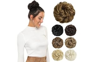 Yamel Messy Bun Hair Pieces for Women Hair Bun Extension Ginger Blonde Updo Curly Messy Bun Scrunchie