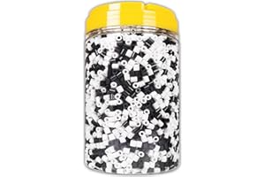 ‎LA MANULI La Manuli Bügelperlen - 5000 Stück im Dose, Midi Größe 5mm, inklusive 2 Pinzetten, Steckperlen, Nachfüllset Bastelperlen Mit jeder Marke Beads kompatibel