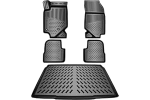 ‎ELMASLINE ELMASLINE 3D Gummimatten & Kofferraumwanne Set für OPEL Corsa F 2019-2025 Verbrenner (Passt Nicht in Elektro und Hybrid !!!) | Fußmatten Kofferraum Zubehör